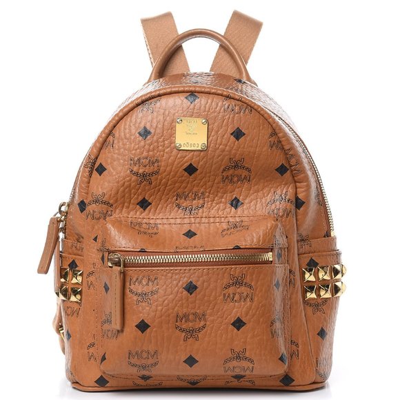 MCM | Bags | Visetos Side Stud Mini Stark Backpack Cognac | Poshmark